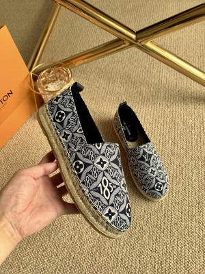 LOUIS VUITTON 1A8D4N SINCE 1854 STARBOARD FLAT ESPADRILLE UNISEX BLACK