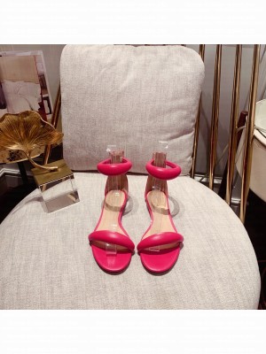Gianvito Rossi BIJOUX 05 leather Flat Sandals Spring/Summer 2021 Collection Pink