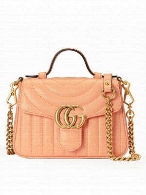 Gucci GG Marmont Mini Top Handle Bag 547260 Pink