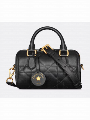 Dior Groove 16 Mini Bag Black Macrocannage Calfskin S4000UB