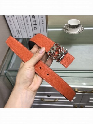 Loewe Width 32mm Leather Belt With Anagram Buckle 023