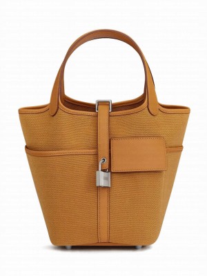 Hermes Picotin Lock 18 Pocket Bag Light Coffee