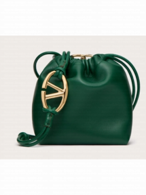 VALENTINO MINI VLOGO POUF Sheepskin WP0AC3Z green