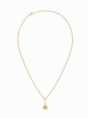 Celine Women's Triomphe Solitaire Necklace In Brass With Gold Finish Golden
