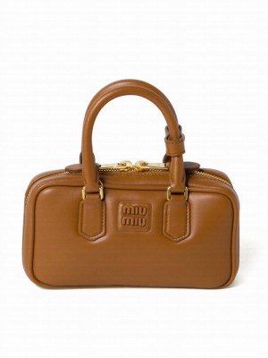 Miumiu Arcadie Leather Mini-bag Coffee