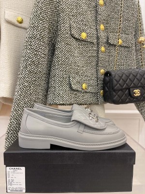 Chanel 3cm Quilting CC Loafers G36646 Gray Spring 2022 Collection