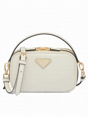 Prada Odette Leather Mini-bag 1BH203 Cream