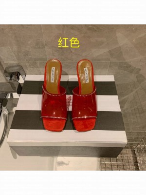 Aquazzuea 8.5cm Crystal heel TUP Red Mule 2022 Collection