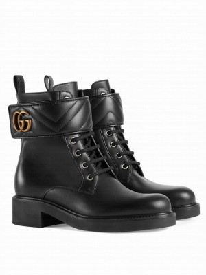 Gucci Women's Ankle Boot With Double G 670397 Black