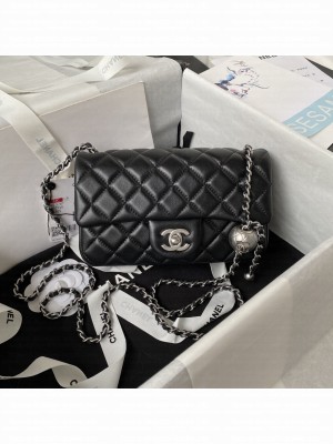 Chane1 AS1787 Mini Flap Bag black