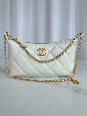 Chanel small HOBO BAG AS5528 white