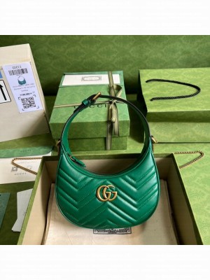 Gucci GG Marmont half-moon-shaped mini bag 699514 green