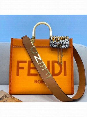 Fendi Sunshine Gradient Leather Medium Shopper Bag Bag Orange  2021 Collection