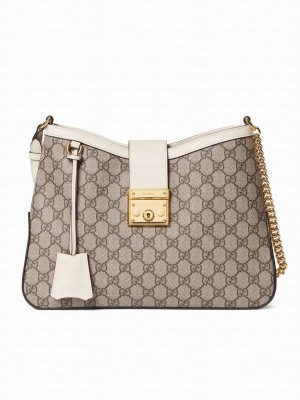 Gucci Padlock GG Medium Shoulder Bag 795113 Cream