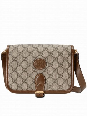 Gucci Mini shoulder bag with Interlocking G 671620 Coffee