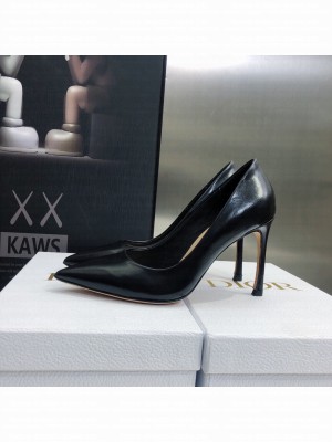 Dior Brushed Calfskin Essence 9.5cm Pumps Black 2022 Collection