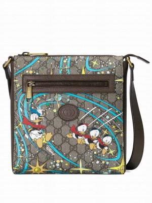 Gucci x Disney Donald Duck messenger bag Dark Coffee