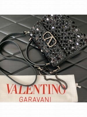 VALENTINO Vsling mini imitation crystal bag 0064 black