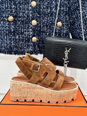 Hermes Havane 30 sandal suede brown