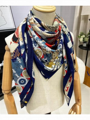 Louis Vuitton Women's Boutique Bookcase Scarf Blue