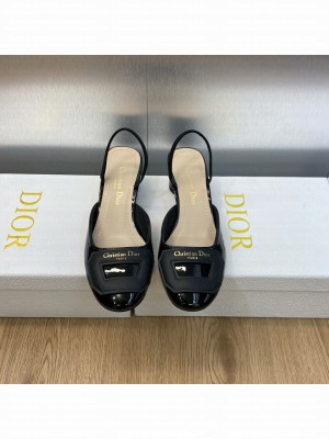 Dior Day Slingback in Patent Leather with 3.5cm Black 2023