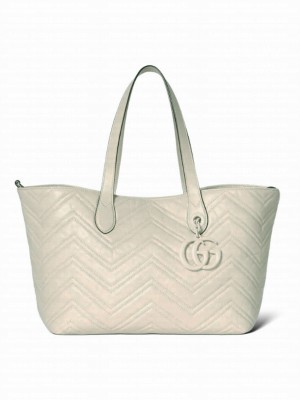 Gucci GG Marmont Medium Tote Bag Cream