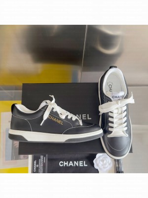 Chanel Printed Calfskin Sneaker G46082 Black 02 2025