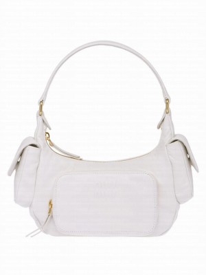 Miumiu Nappa Leather Pocket Bag 5BC146 Cream