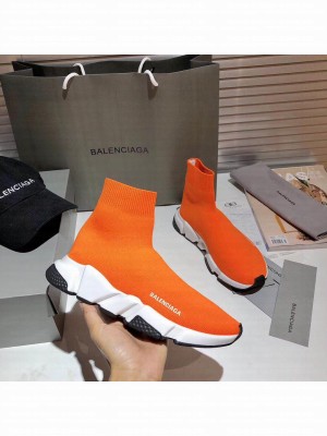 Balenciaga Unisex Speed 2.0 Knit Sock Sneakers Orange 09 2021 Collection