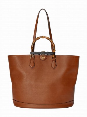 Gucci Diana Large Tote Bag 746270 Coffee
