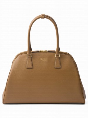 Prada Large Saffiano Leather Bag 1BG524 Coffee