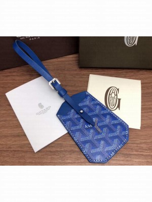 Goyard Luggage Tag Bag Charm Blue
