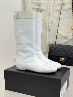 Chanel Quilted CC Lambskin High Boot 08