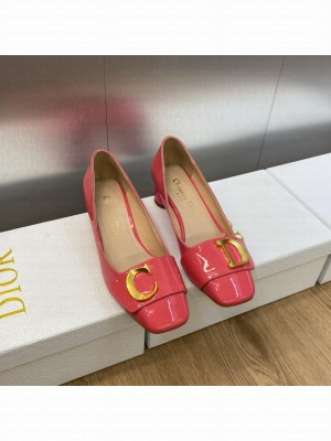 Dior C'est Heel 3.5cm in Patent Leather Pink Pump