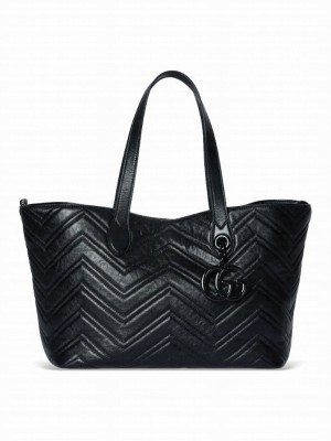 Gucci GG Marmont Medium Tote Bag Black