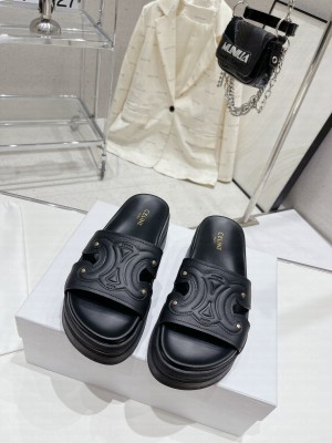 CELINE BLOCK 6CM PLATFORM SLIDE FLAT 07