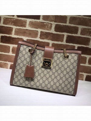 Gucci Padlock GG Canvas Medium Shoulder Bag 479197 Brown Collection