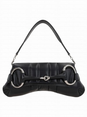 Gucci Horsebit Chain Small Shoulder Bag 764339 Black
