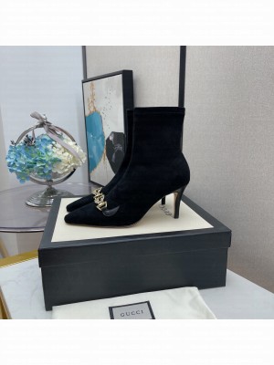 Gucci Women's 7.5cm Elasticity velvet Ankle Boot 2021 Collection