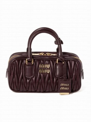 Miu Miu Arcadie Matelasse Nappa Leather Bag 5BB142 Mauve