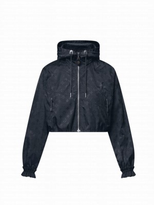 Louis Vuitton Women's Cropped Monogram Windbreaker Black