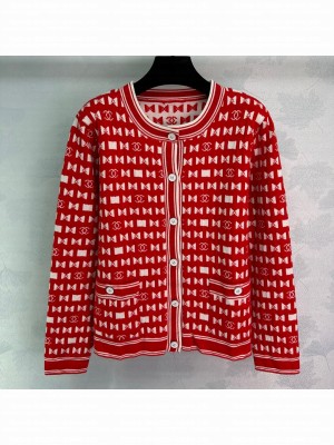 Chanel Wool Cardigan  Red 2024