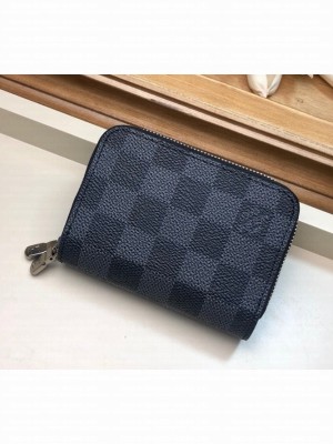 Louis Vuitton 6 Key Holder/Coin Purse in Damier Graphite Canvas M58106 