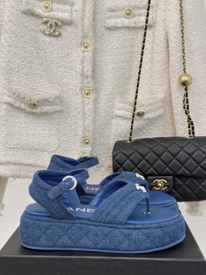 Chanel Sandals denim blue G46108 2025