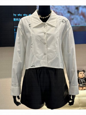 Chanel Women's Cropped Shirt White