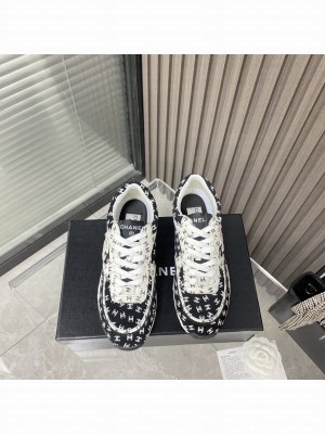 Chanel G39597 Suede Calfskin White & Black 2023SS