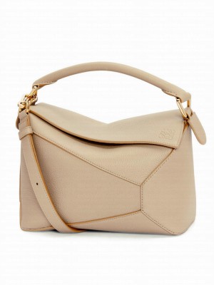 Loewe Small Puzzle Bag In Soft Grained Calfskin Apricot