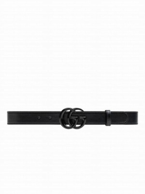 Gucci GG Marmont Thin Belt Black