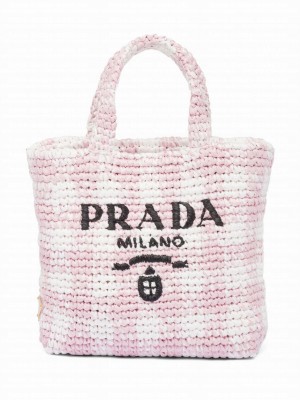 Prada Small Crochet Tote Bag 1BG422 Pink