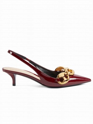 Gucci Women's Slingback With Marina Chain 794372 Mauve